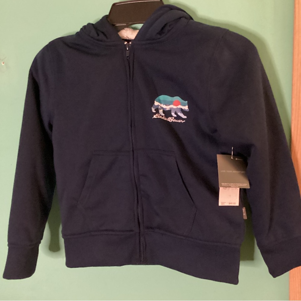 Eddie Bauer Kids Zip Up Hoodie Size 10 NWT